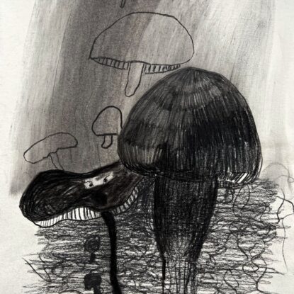 Perhe, 2021. 40 x 30 cm. Hiili