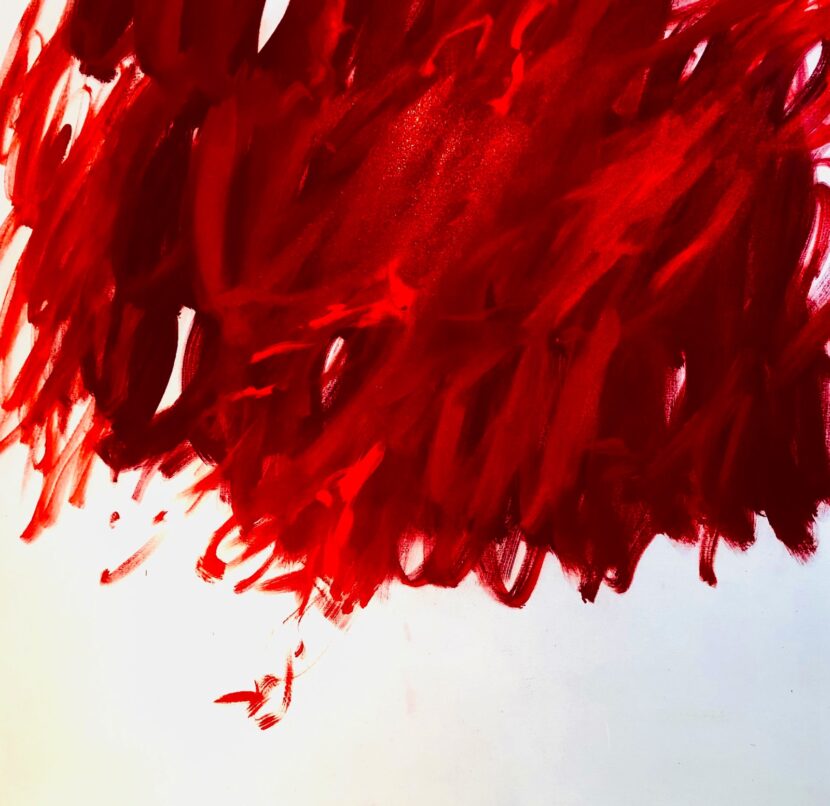 Punaista lankaa, 2018, 130 x 116 cm