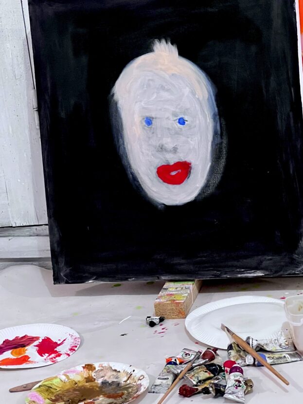 Tintin äiti, 2024, 64 x 40 cm