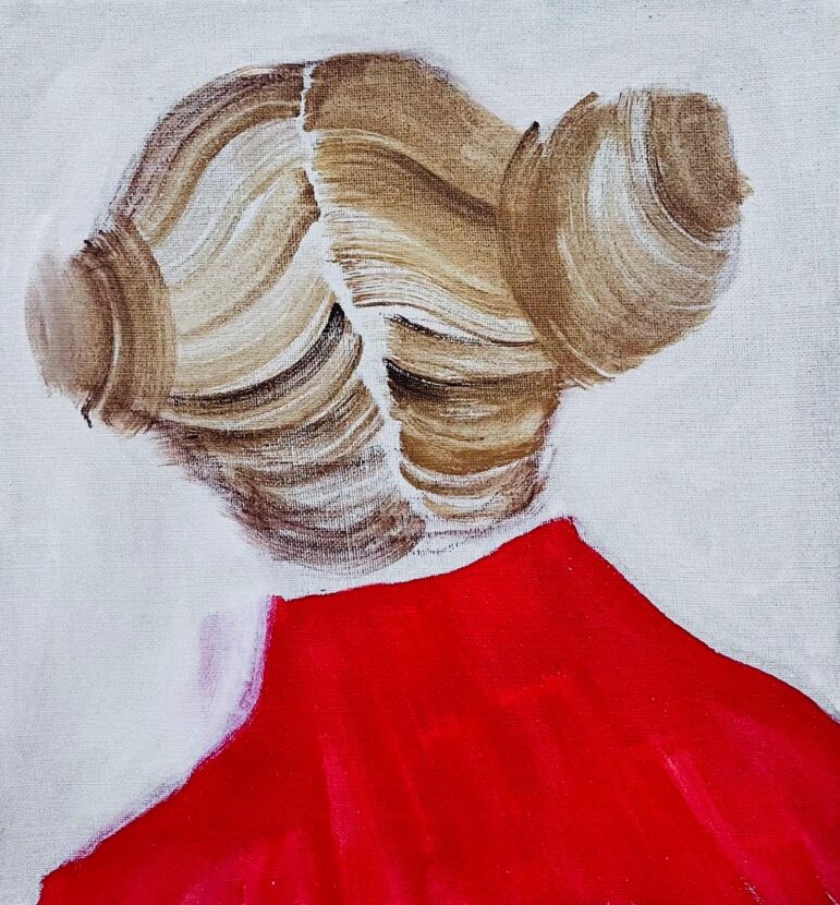 Red Turtle Neck, 2026, 60 x 50 cm