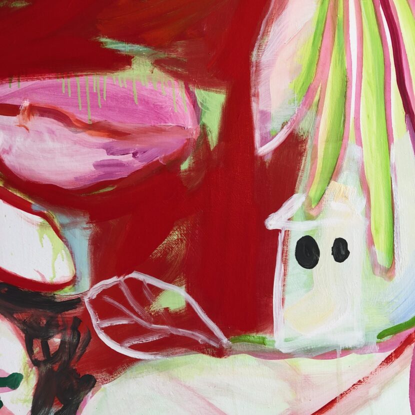 Koti puiden siimeksessä, 2019, 100 x 100 x 4 cm