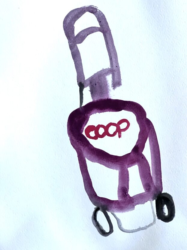 Mummokärry Italiasta, 2024, 40 x 30 cm